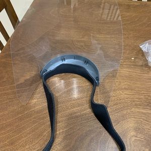 Face shield with shield replacements